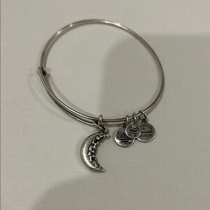 Alex and Ani Silver Moon Charm Bracelet